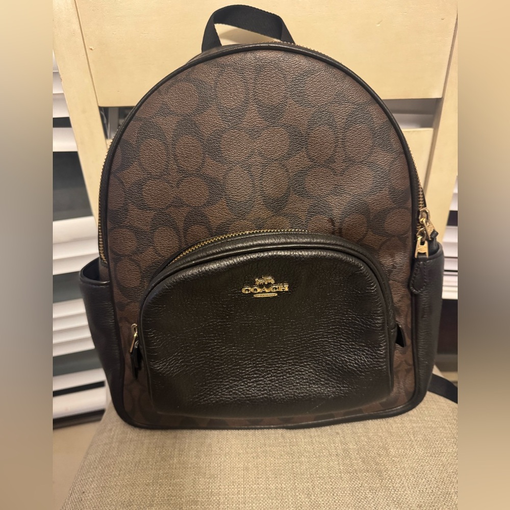 Coach Brown and black Backpack